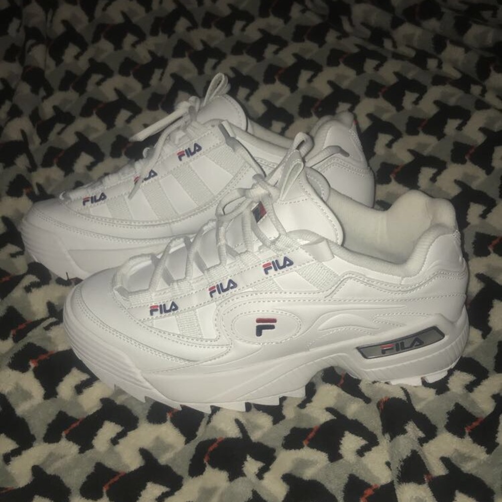 FILA chunky white dad sneakers